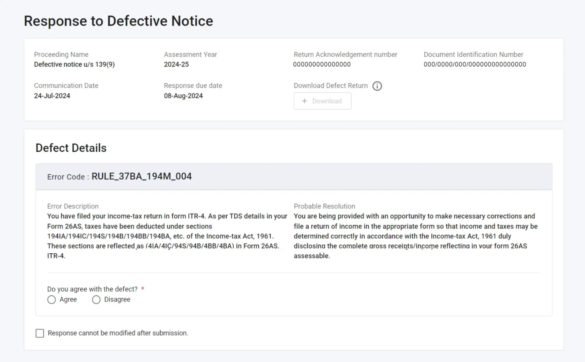 Section 139(9) of Income Tax Act – Defective Return Explained