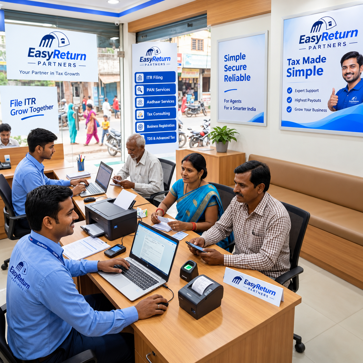 CSC registration online and Easy Return digital service center